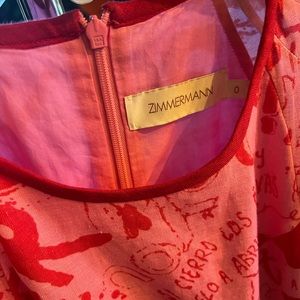 Zimmerman linen mini dress, size 2-4